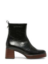 Enkellaarsjes Met Hak Cristel Uit Leder Dorking Zwart theme D9157