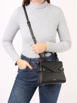 Cross Body Tas S Emily Grain Leder Le tanneur Zwart emily TEMI1006-vue-porte