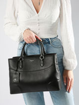 Handtas Romy Leder Le tanneur Zwart romy TROM1011-vue-porte