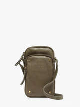 Telefoonetui /cross Body Leder Basilic pepper Groen boston BBOS04