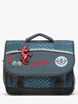 Boekentas Kind 2 Compartimenten Cameleon Blauw actual CA38