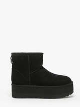 Boots Classic Mini Platform Uit Leder Ugg Zwart women 1134991