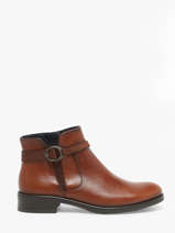 Enkellaarsjes Tierra Uit Leder Dorking Bruin theme D8003
