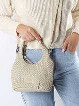 Cross Body Tas Parma Leder Basilic pepper Beige parma BPAR03-vue-porte
