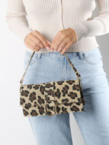 Schoudertas Velvet Leopardo Leder Milano Veelkleurig velvet leopardo VL24066-vue-porte