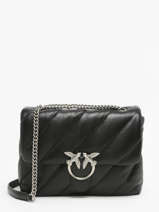 Schoudertas Love Bag Puff Leder Pinko Zwart love bag puff A0F2
