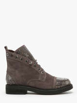 Enkellaarsjes Crosta Uit Leder Alma en pena Grijs women I240752
