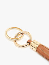 Sleutelhanger Leder Lancel Bruin charms A13093-vue-porte