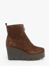 Enkellaarsjes Met Hak Sasha Uit Leder Alpe Bruin women 45531146