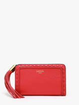 Compacte Portefeuille Premier Flirt Leder Lancel Rood premier flirt A11136