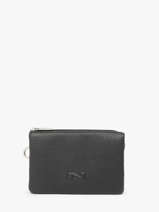Etui 2 Compartimenten Leder Nathan baume Zwart original n 283N