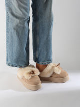 Pantoffels Uit Leder Nathan baume Beige women 242N7501-vue-porte