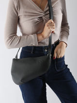 Cross Body Tas Large City Perle Leder Nathan baume Grijs n city 1-vue-porte
