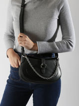 Cross Body Tas Pia Leder Le tanneur Zwart pia TPIA1200-vue-porte