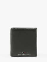 Portefeuille Leder Tommy hilfiger Zwart th premium AM12756