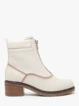 Enkellaarsjes Uit Leder Remonte Beige women 80