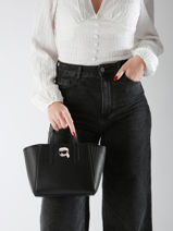 Handtas K Ikonic 2.0 Leder Karl lagerfeld Zwart k ikonic 2.0 246W3030-vue-porte