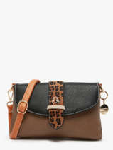 Cross Body Tas Leopard Lulu castagnette Zwart leopard SORRY