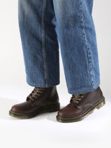 Enkellaarsjes 1460 Pascal Serena Uit Leder Dr martens Bruin women 32019777-vue-porte