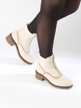 Enkellaarsjes Uit Leder Remonte Beige women 80-vue-porte