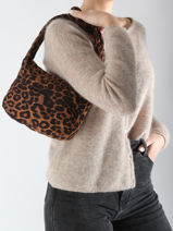 Schoudertas Leopard Miniprix Veelkleurig leopard 3-vue-porte