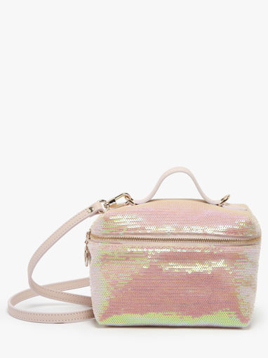 Longchamp Le pliage paillettes Cross bodytas Roze