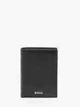 Portefeuille Met Portemonnee Leder Hugo boss Zwart smooth HLG403A