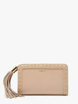Compacte Portefeuille Premier Flirt Leder Lancel Beige premier flirt A11136