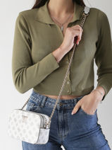 Cross Body Tas Noelle Polyurethaan Guess Wit noelle PG787914-vue-porte