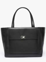 Schoudertas Ck Medium Gerecycleerd Polyester Calvin klein jeans Zwart ck medium K612811