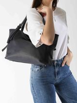 Handtas Caviar Leder Milano Blauw caviar CA24066-vue-porte