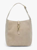 Schoudertas Velvet Caviar Leder Milano Beige velvet caviar VC24118