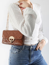 Cross Body Tas M Moon Leder Vanessa bruno Bruin moon 84V40533-vue-porte