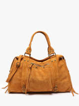 Schoudertas A4 Formaat Velvet Leder Milano Bruin velvet VE24095