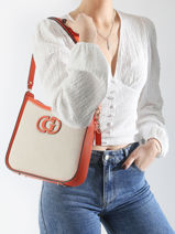 Schoudertas Sebina Katoen Guess Oranje sebina AG952403-vue-porte