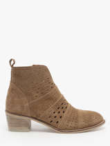 Enkellaarsjes Met Hak Nelly Uit Leder Alpe Bruin women 53911101