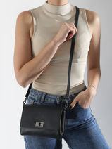 Cross Body Tas Caviar Leder Milano Blauw caviar CA24061-vue-porte