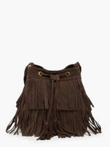 Cross Body Tas Velvet Leder Milano Bruin velvet VE241116