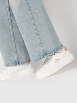 Sneakers Uit Leder Calvin klein jeans Wit women 8230K6-vue-porte