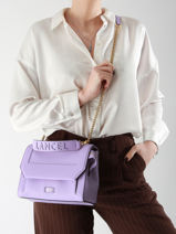Handtas M Ninon Leder Lancel Violet ninon A09222-vue-porte