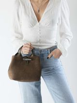 Longchamp Le roseau velvet Longchamp Groen-vue-porte