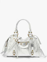 Schoudertas Nine Leder Milano Zilver nine NI24092