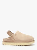 Slippers Uit Leder Ugg Beige women 1138252
