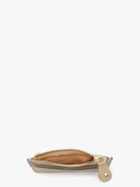 Kaarthouder Caviar Met Rits Leder Crinkles Beige caviar 14284-vue-porte