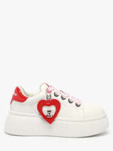 Sneakers Kreeper Low Valentine Uit Leder Karl lagerfeld Wit women KL42314V