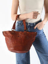 Handtassen Heritage Leder Biba Bruin heritage BT28-vue-porte