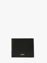 Portefeuille Leder Tommy hilfiger Zwart corporate AM13245