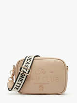 Cross Body Tas Logo Lulu castagnette Roze logo YZERNAY