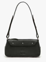 Baguette-tas Vintage Leder Paul marius Zwart vintage BILLIE