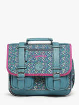 Boekentas 2 Compartimenten Cameleon Blauw vintage fantasy PBVGCA35